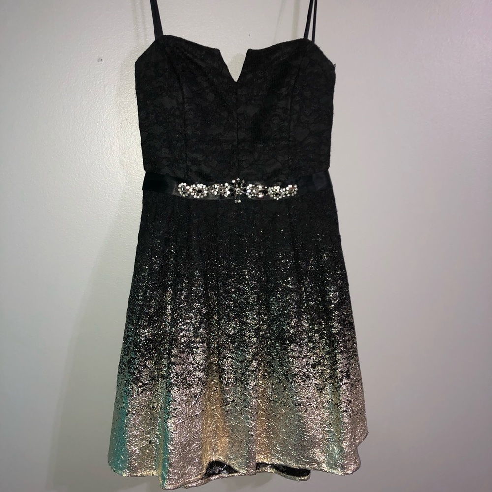 Black and Gold Formal Dress